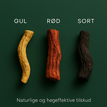 Gul, Rød og Sort Tongkat Ali