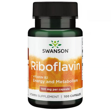 Riboflavin Vitamin B-2, 100mg - 100 caps Swanson