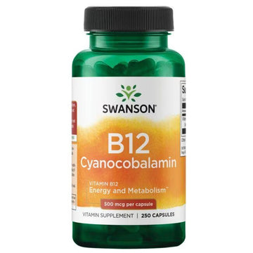 Vitamin B12 500 mcg, 250 kapslar Swanson