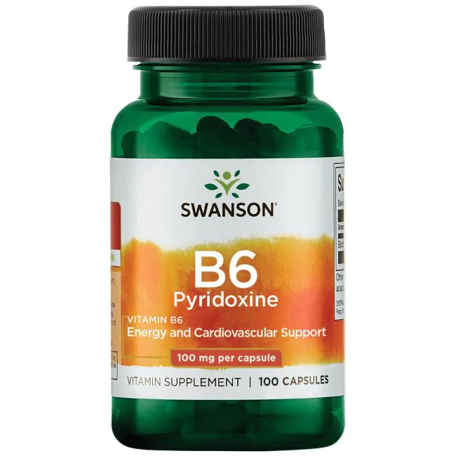 Vitamina B6 Piridossina 100 mg, 100 capsule Swanson